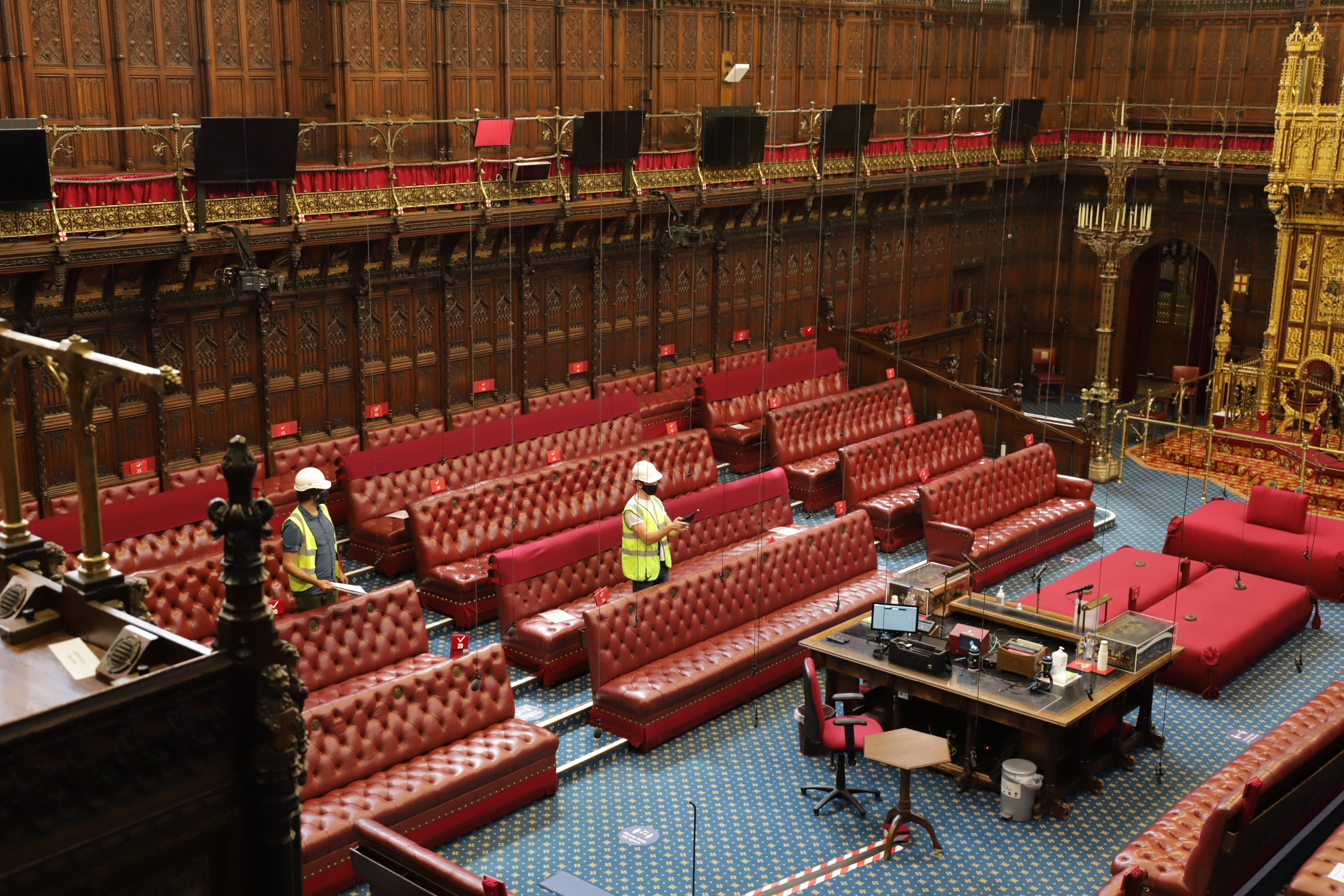 Construction workers in the House of Lords