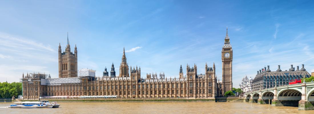 Panoramic view of Palace of Westminster